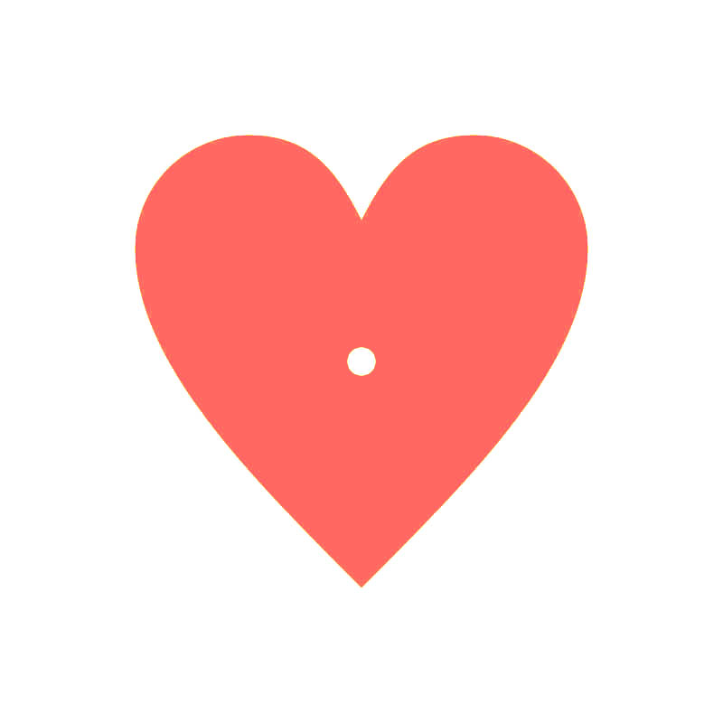 heart-shaped vinyl record